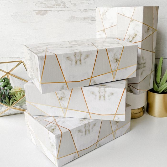 Designer Boxes, 9x6x3 Marble Design #SmileMail Box