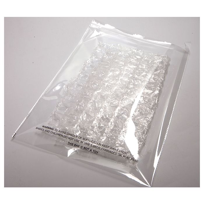 100 Suffocation Warning Clear 16x22 Self Seal Poly Bags 