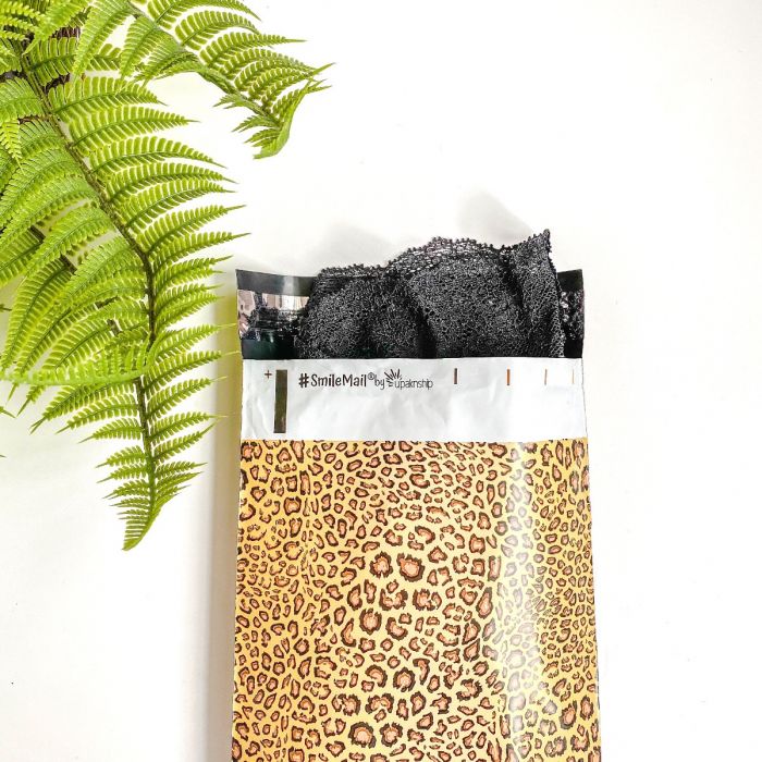 leopard print poly mailers