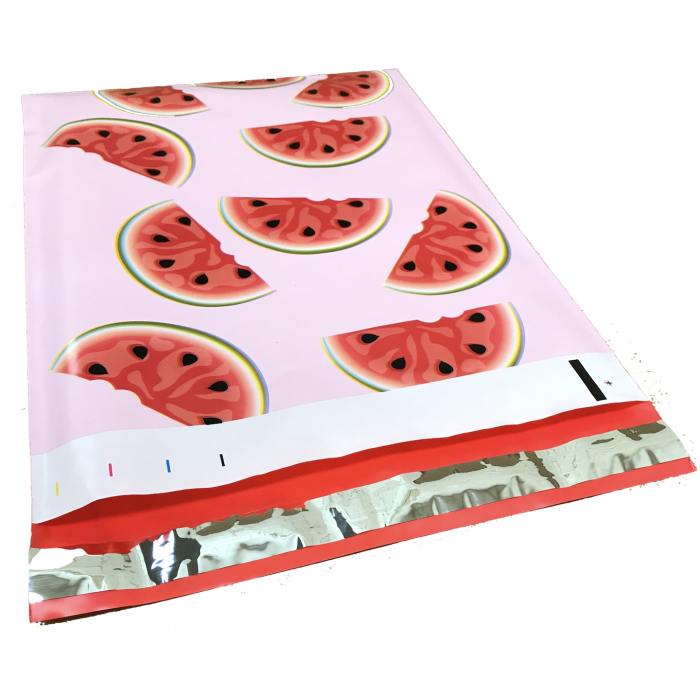 Mint Cactus; Printed Self Sealing Shipping Poly Envelopes Bag Designer Poly Mailers 10x13 : Watermelon 40 Mix Variety Pack #7 Original Version Pink Pineapple Citrus 