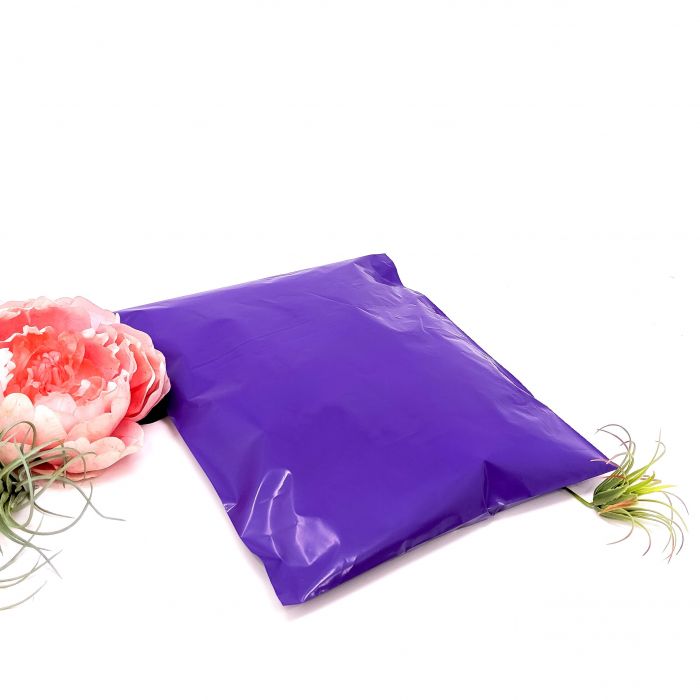 Amiff Pack of 100 Purple Poly Mailers 10 x 13 Multipurpose Shipping Bags 10x13 Peel and Seal Closure 2 mil Thick Waterproof Envelopes for Mailing Wrapping Packing and Lightweight Packaging