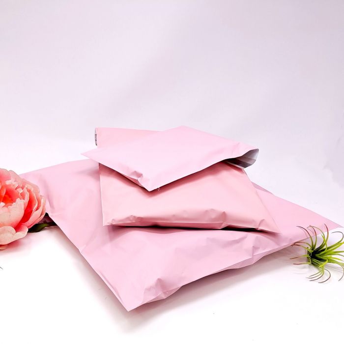 6x9 50 Pink Theme Poly Mailers Mix Size Variety Pack 10 ea in pic 9x12 & 14x17 