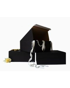 10x8x4 Black Self Seal Folding Boxes