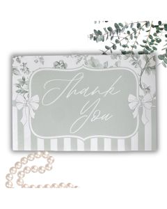 Green Toile 4x6 Thank You Cards 