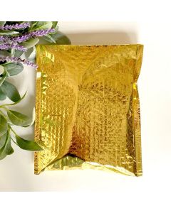 #2 Gold Metallic #SmileMail® Poly Bubble Mailers: 8.5x12