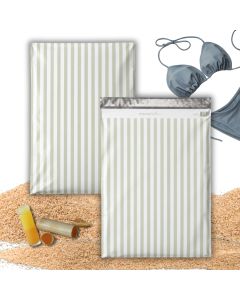 Green Stripe SmileMail Poly Mailers 19x24