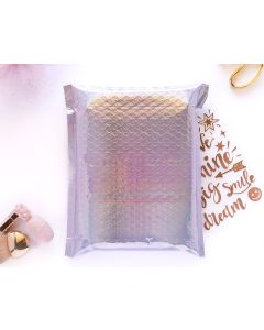 #2 Lavender Holographic Metallic #SmileMail® Poly Bubble Mailers: 8.5x12