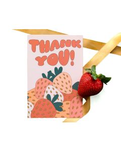 Strawberry 4x6 Thank You Cards 